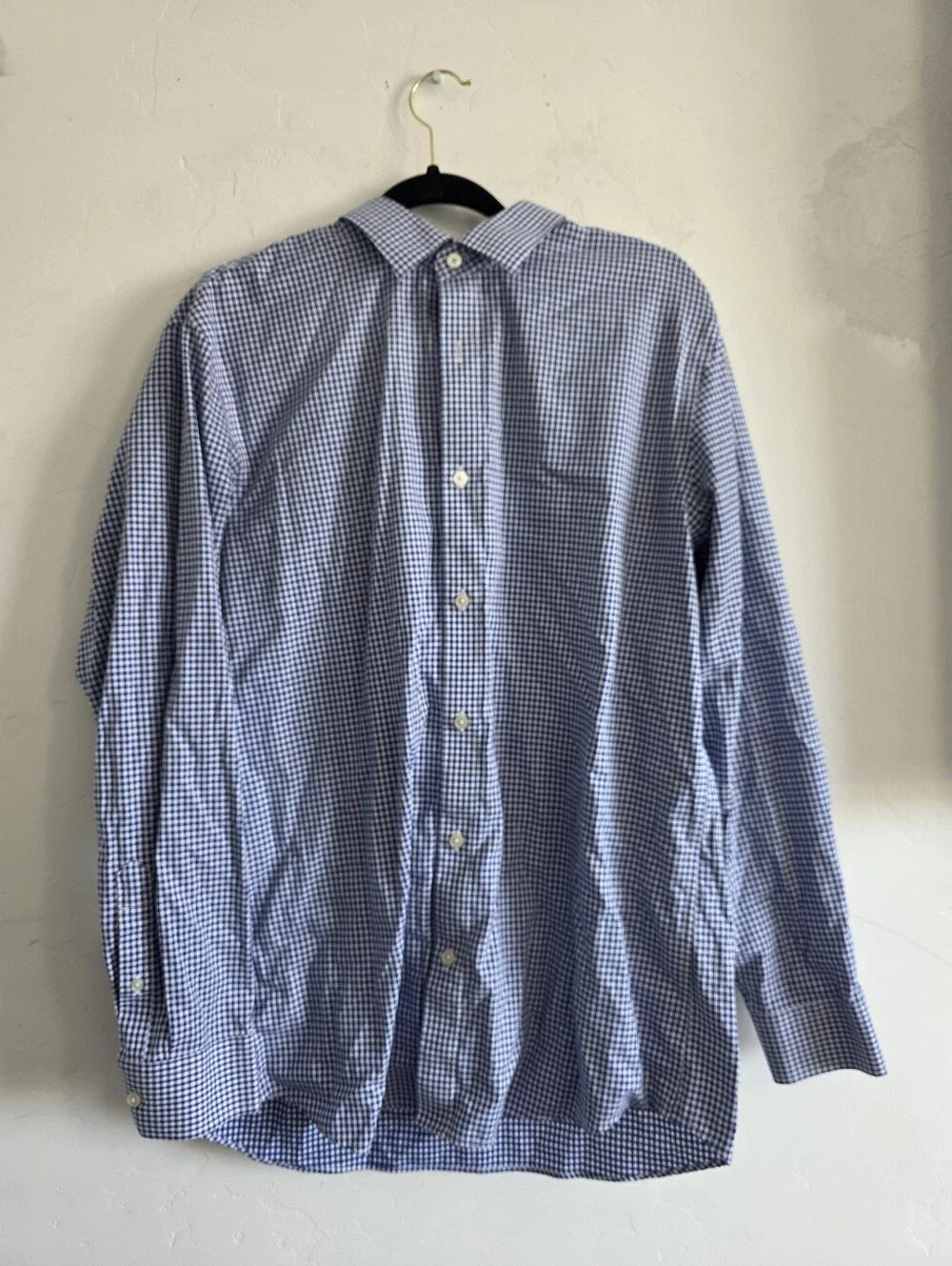 Banana Republic Blue Gingham Dress Shirt